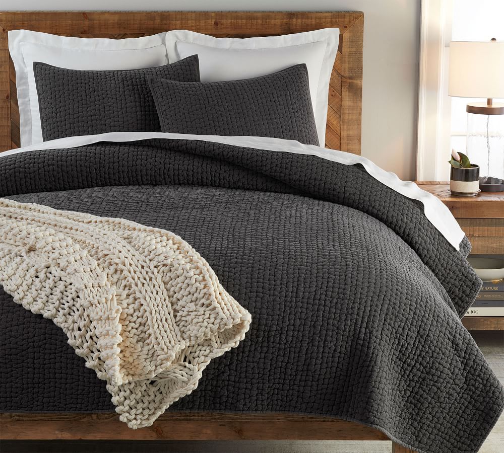 Stonewashed PickStitch Quilt Pottery Barn