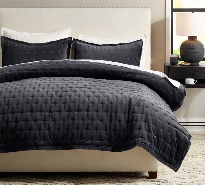 velvet tufted quilt king