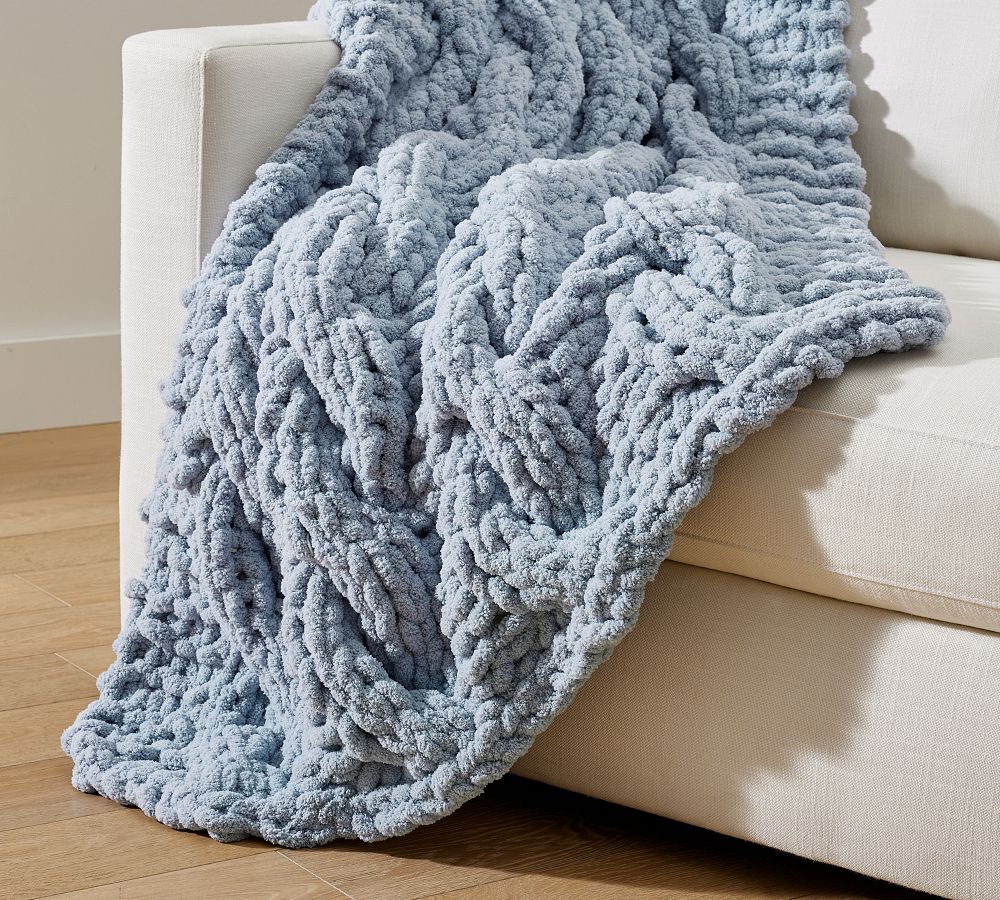 Plush Colossal Handknit Throw 