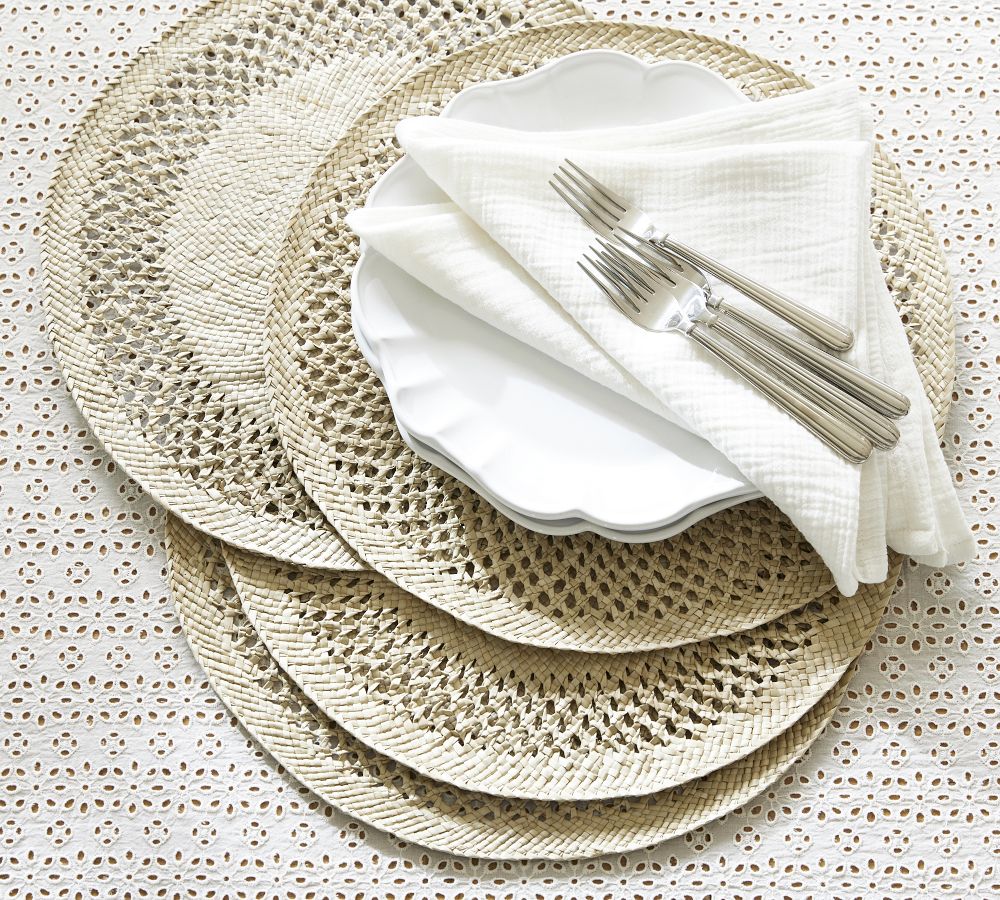 Monique Lhuillier Ravello Handwoven Placemats | Pottery Barn