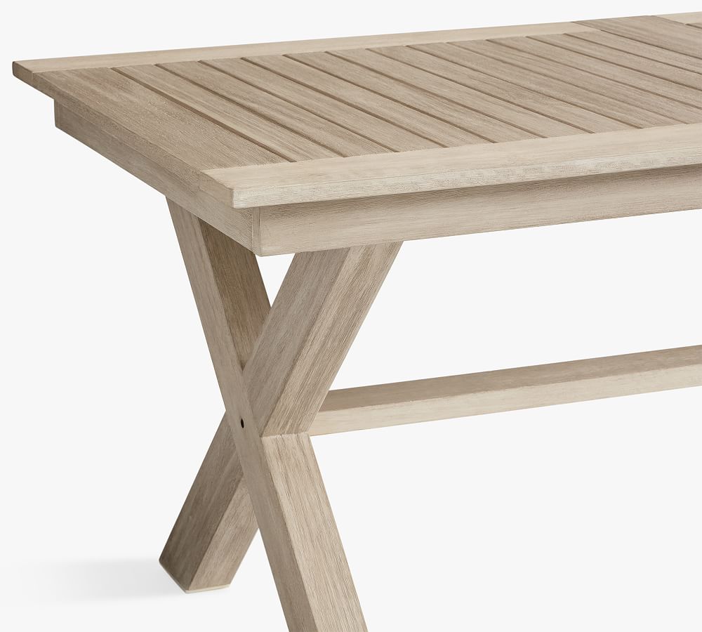 Indio FSC® Eucalyptus XBase Extending Outdoor Dining Table Pottery Barn