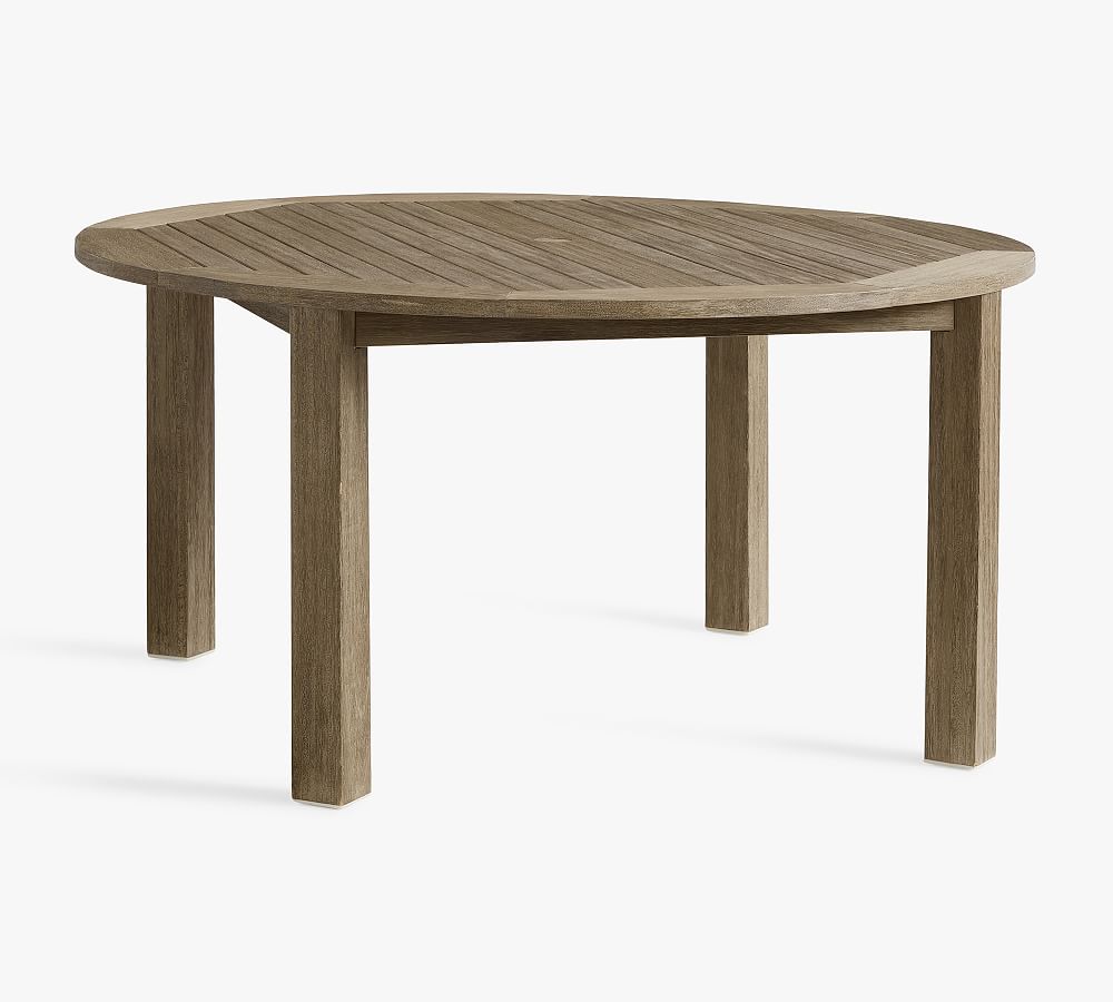 Indio FSC® Eucalyptus Round Outdoor Dining Table Pottery Barn