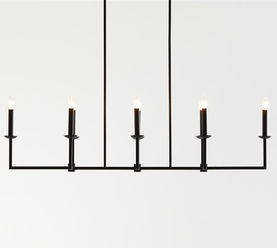 pottery barn linear chandelier