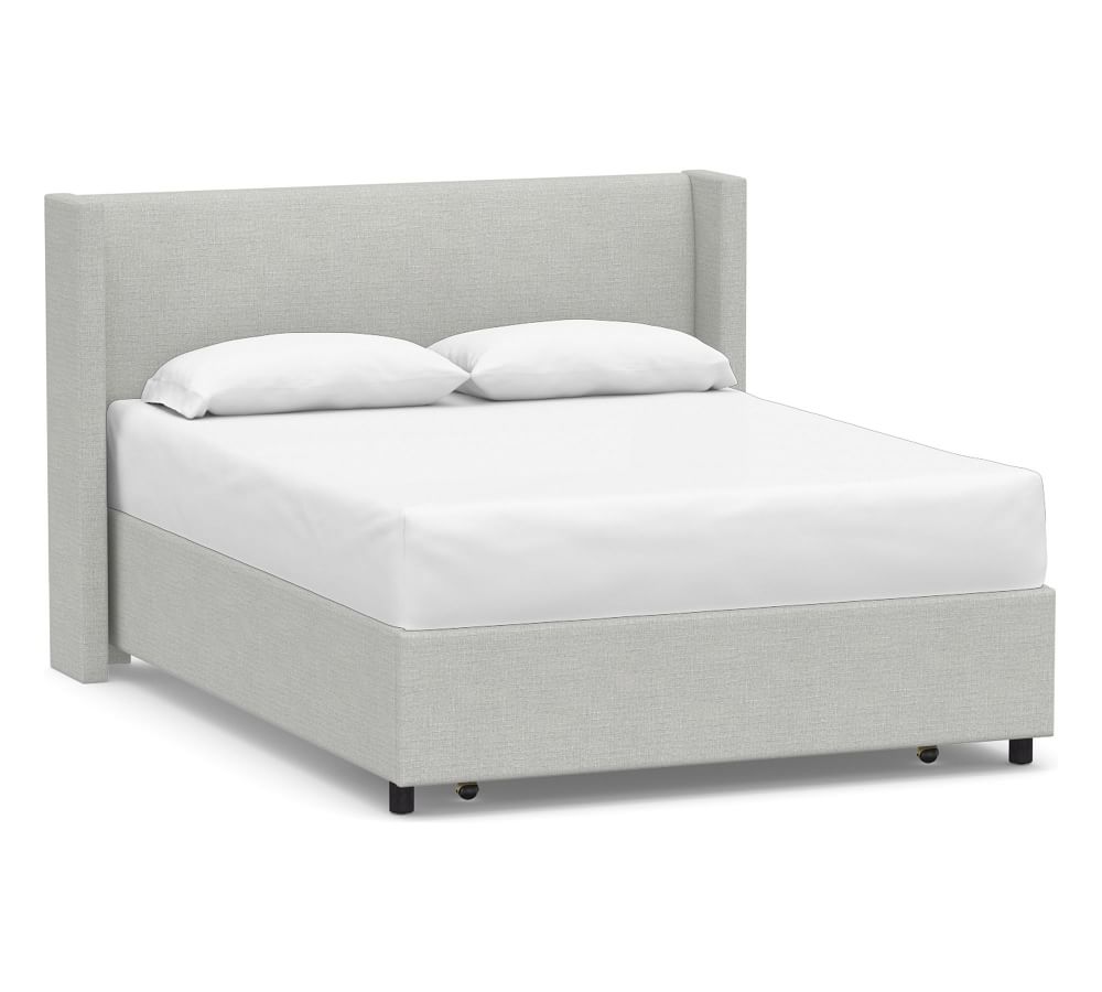 Elliot Shelter Footboard Upholstered Storage Bed | Pottery Barn