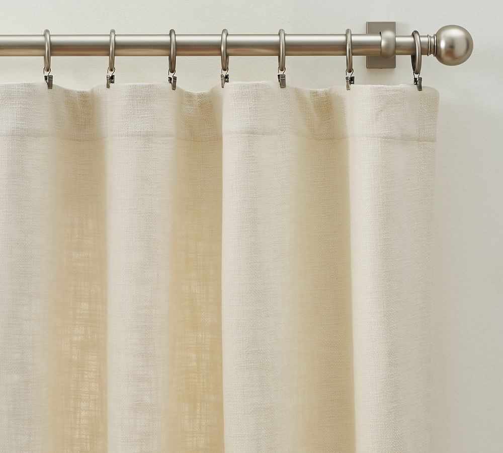 Faye Textured Linen Curtain | Pottery Barn