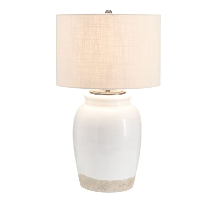 ceramic table lamp ivory