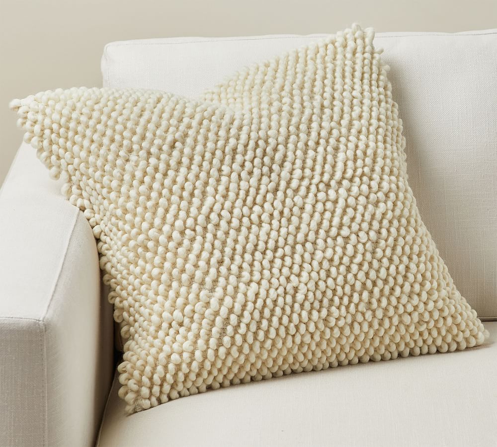 Noella Textured Pillow Cover Pottery Barn