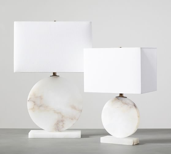 pottery barn alabaster lamp