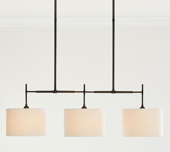 rectangular drum shade chandelier