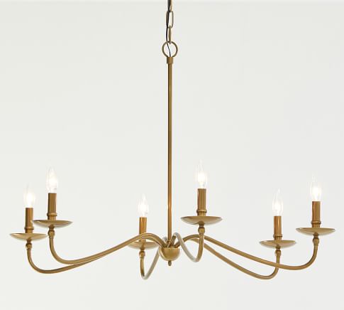 Lucca Iron Chandelier, Brass, Small