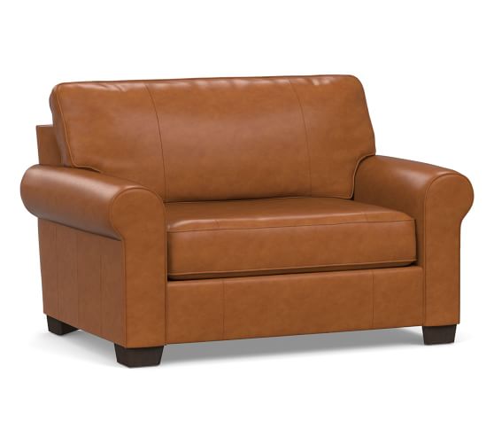 twin leather sleeper chair