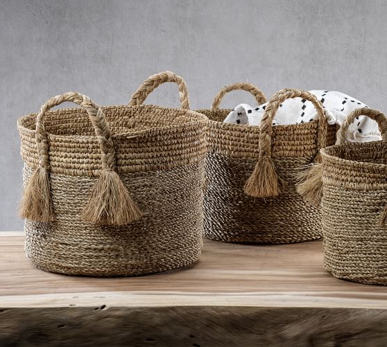 Handwoven Seagrass Baskets Pottery Barn