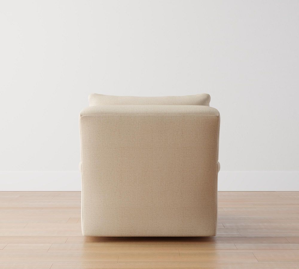 Carlisle English Arm Upholstered Swivel Armchair Pottery Barn