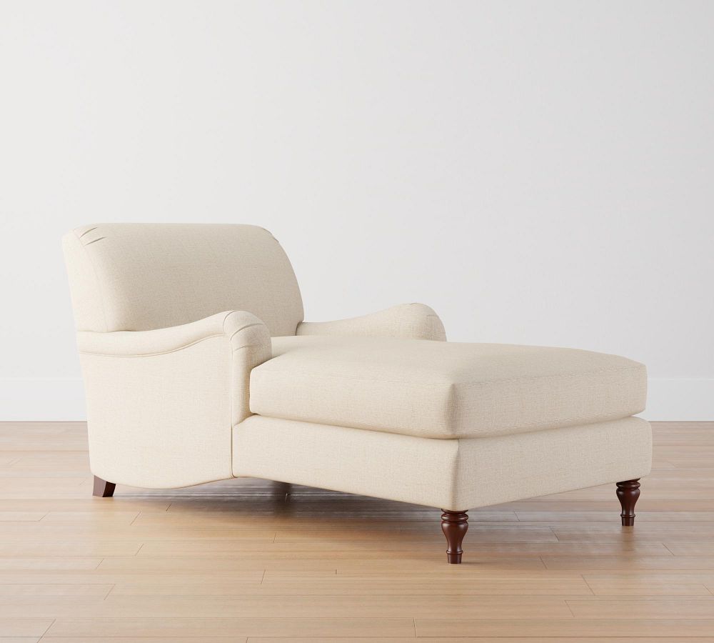 Carlisle English Arm Upholstered Tightback Chaise Pottery Barn