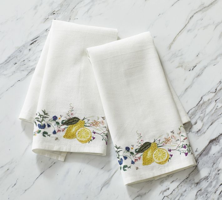 Monique Lhuillier Positano Guest Towels Pottery Barn