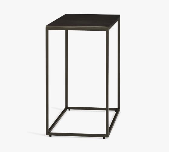 rectangular metal side table