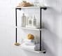 Linden Handcrafted Marble Triple Tier Shelf | Pottery Barn