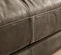 Jake Leather Sofa Wood Base | Pottery Barn