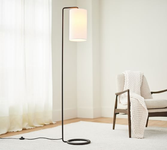 pottery barn bronze floor lamp