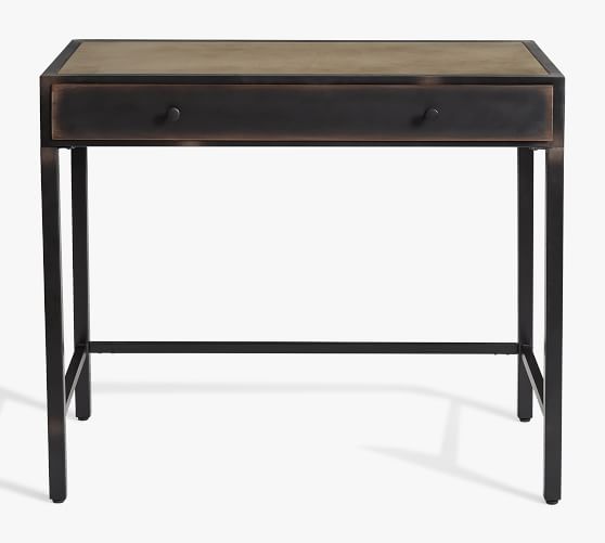 metal writing desk with drawers