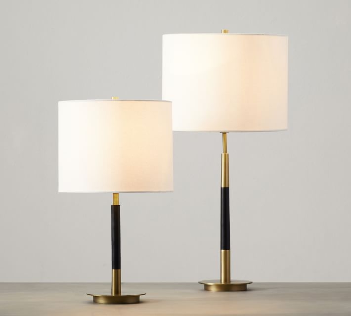 pottery barn brass table lamp