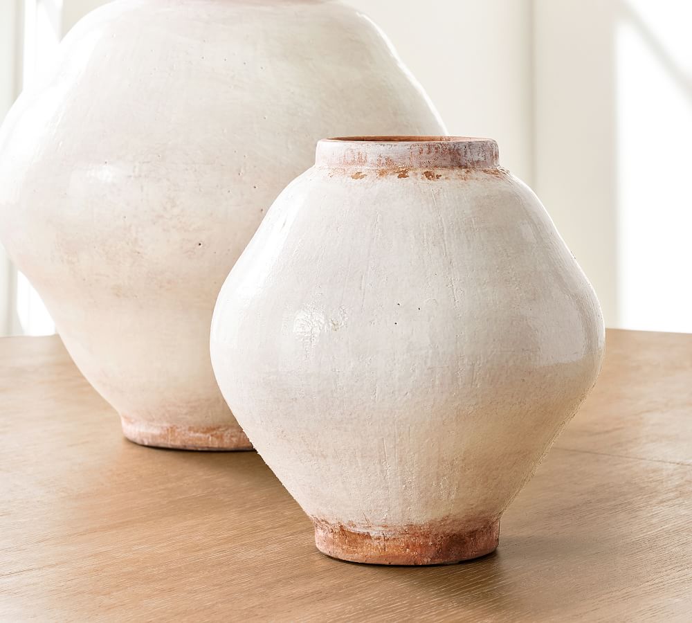 Glazed Handcrafted Terracotta Vases Pottery Barn