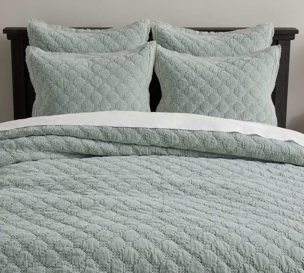 Velvet Lattice Quilted Pillow Shams Pottery Barn