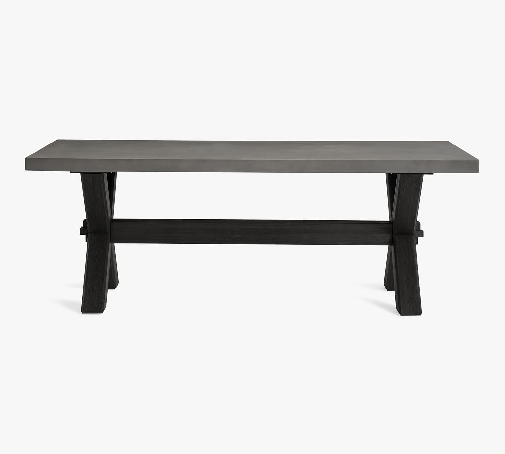 Abbott Indoor/Outdoor 84" Concrete & FSC® Acacia Dining Table Pottery