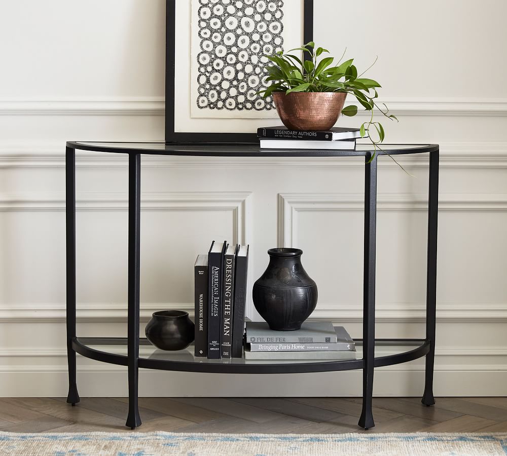 pottery barn tanner long console table