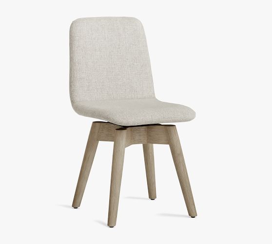 Zoe Upholstered Swivel Desk Chair Pottery Barn