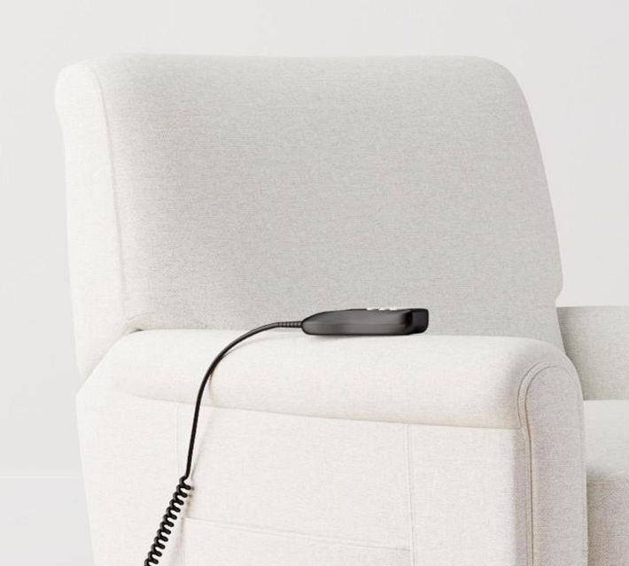 Irving Roll Arm Upholstered Power Lift Recliner Pottery Barn