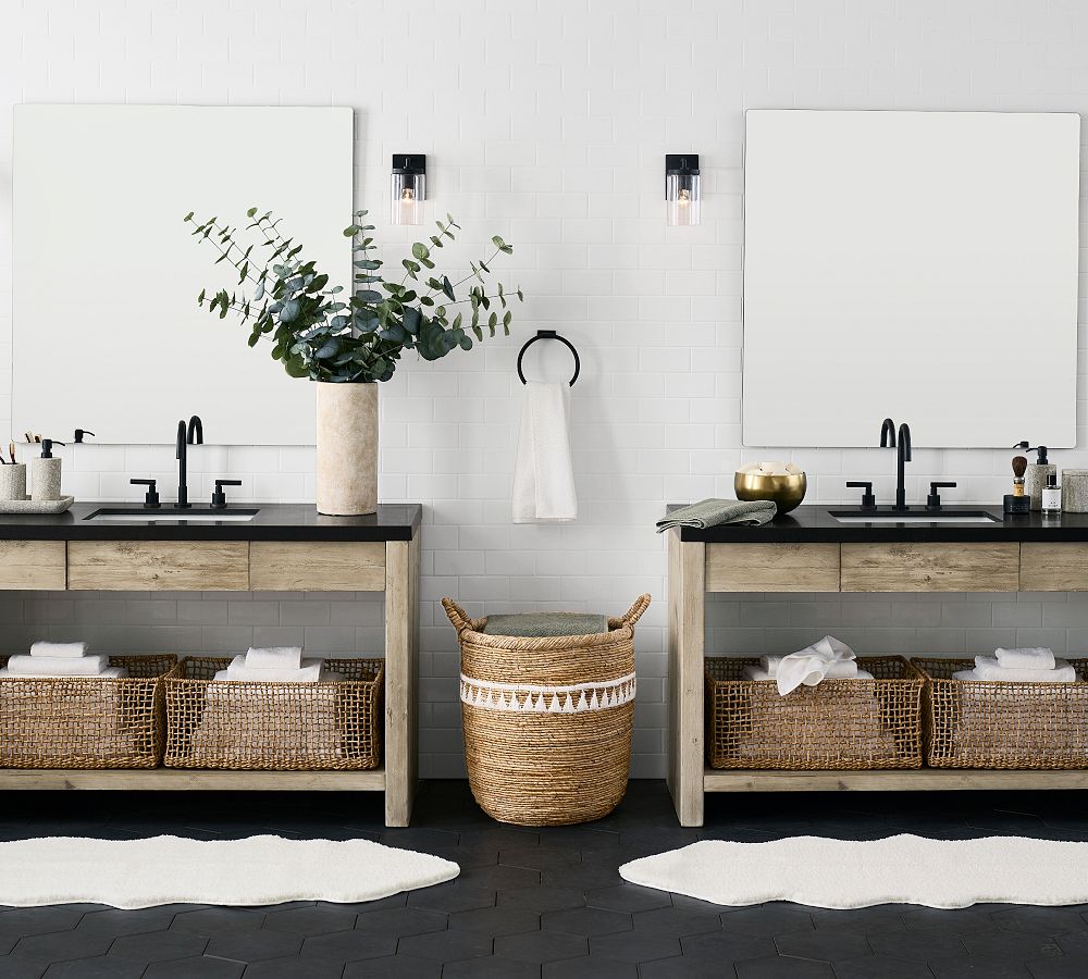 Faux Hide Bath Mat Pottery Barn