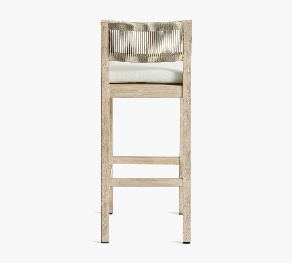 Indio Coastal FSC® Mahogany Rope Bar Stool | Pottery Barn