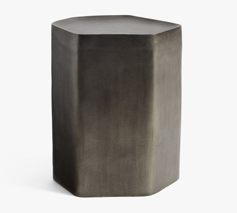 Hex Metal Acccent Table, Bronze