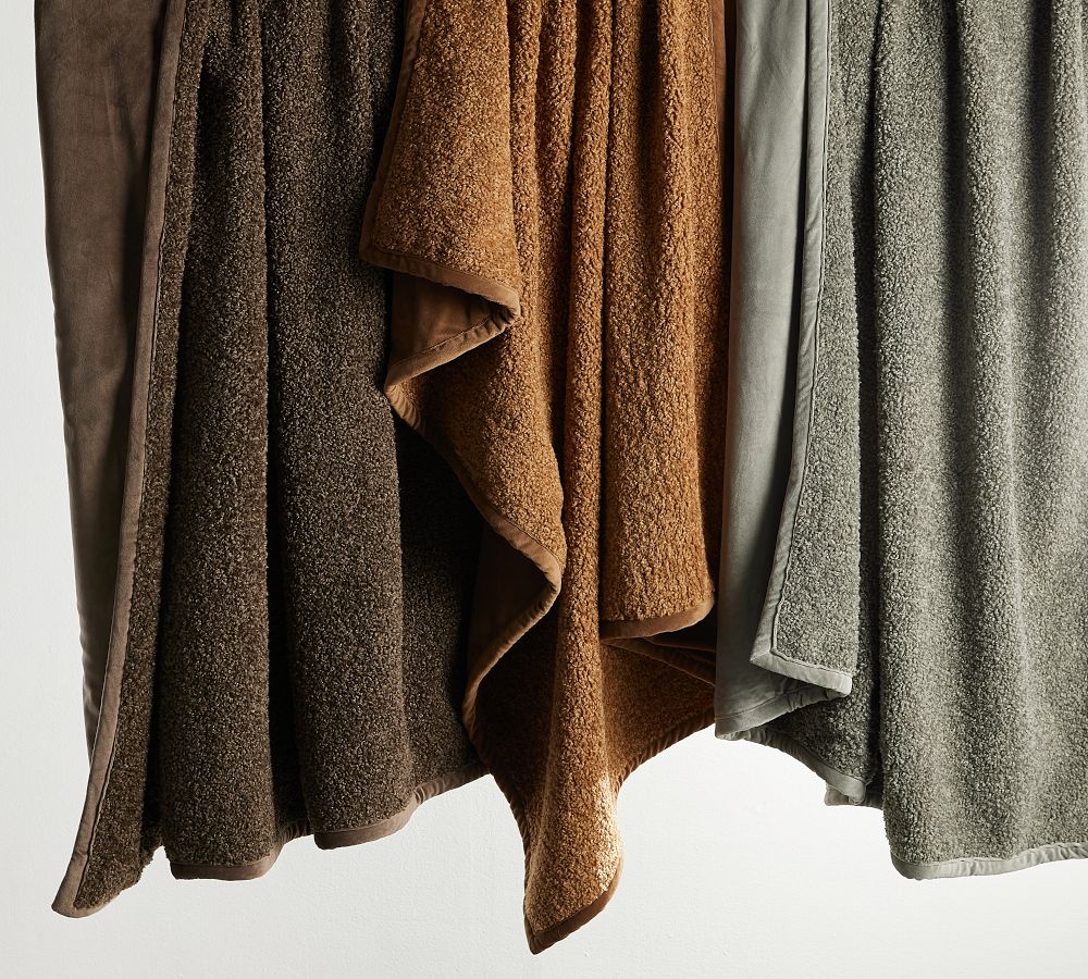 Cozy Teddy Faux Fur Throw Blanket Pottery Barn