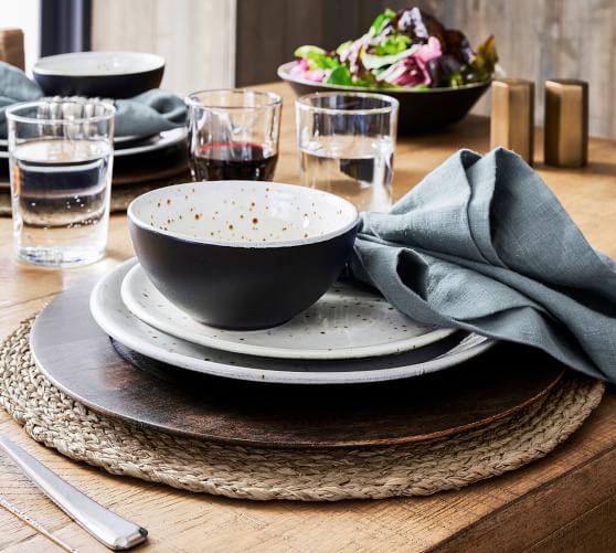 Rustic Speckled Handcrafted Terracotta Salad Plates Set of 4