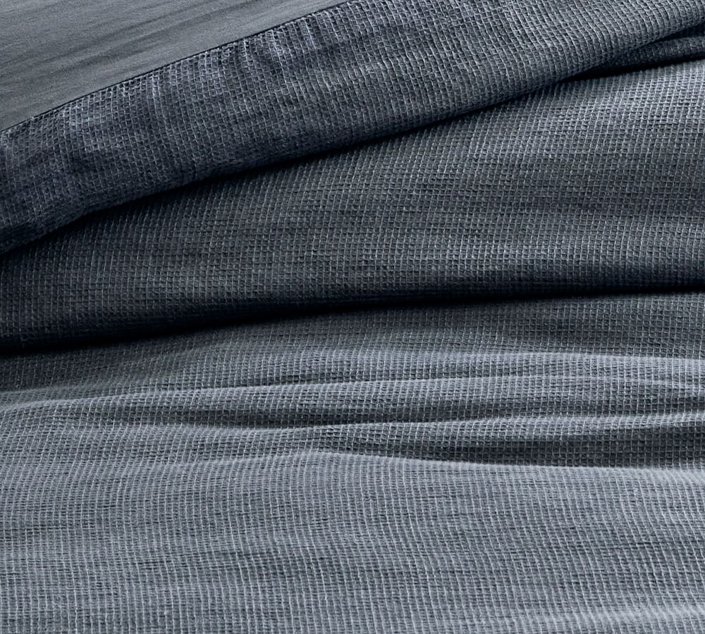 Belgian Flax Linen Waffle Duvet Cover Pottery Barn