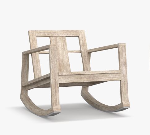 Indio FSC® Eucalyptus Rocking Lounge Chair Frame, Biscotti