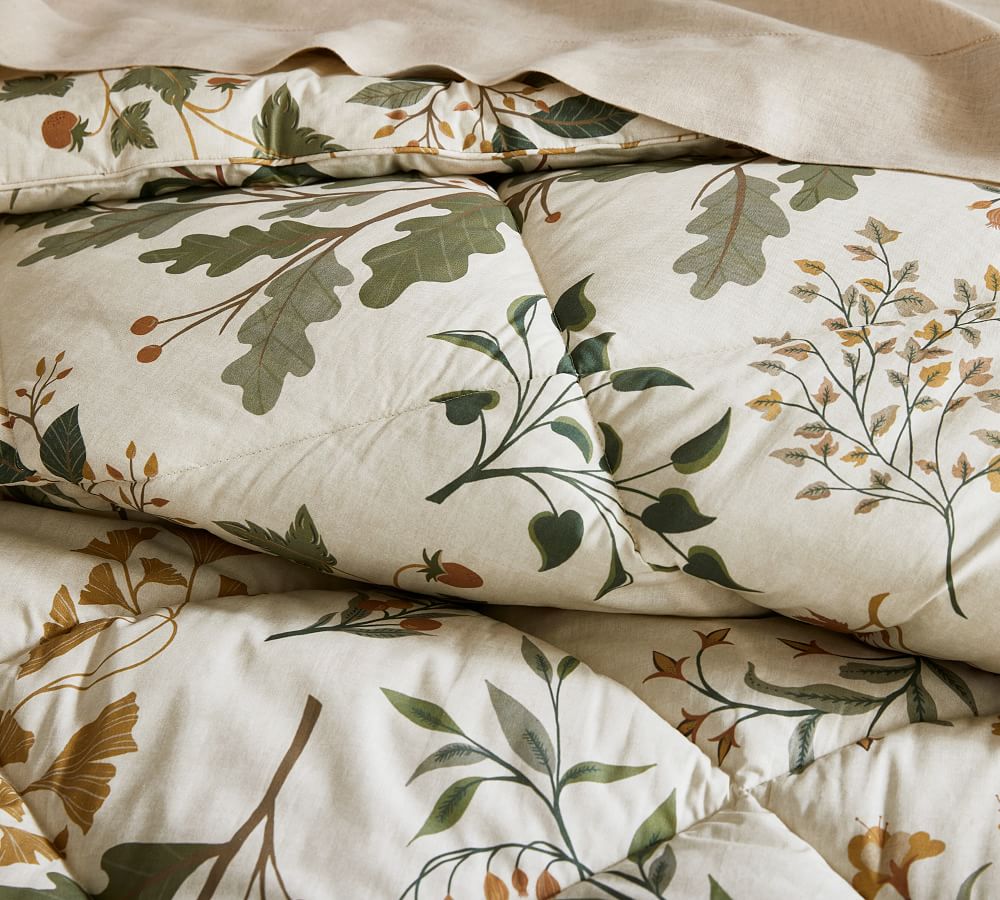 Autumn Botanical Percale Comforter Pottery Barn