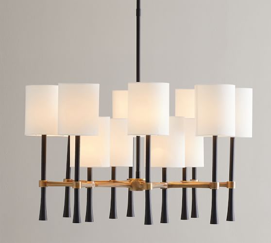 pottery barn chandelier lamp shades