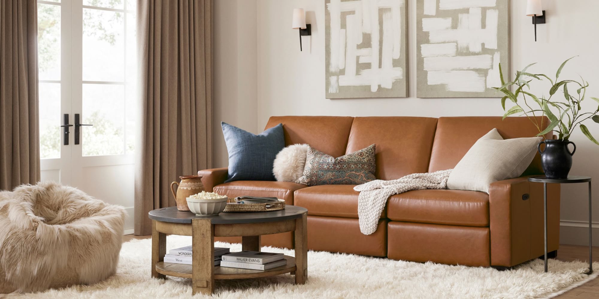 turner square arm leather sofa chaise sectional