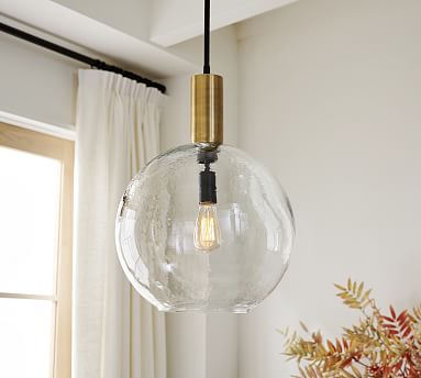 pottery barn globe pendant