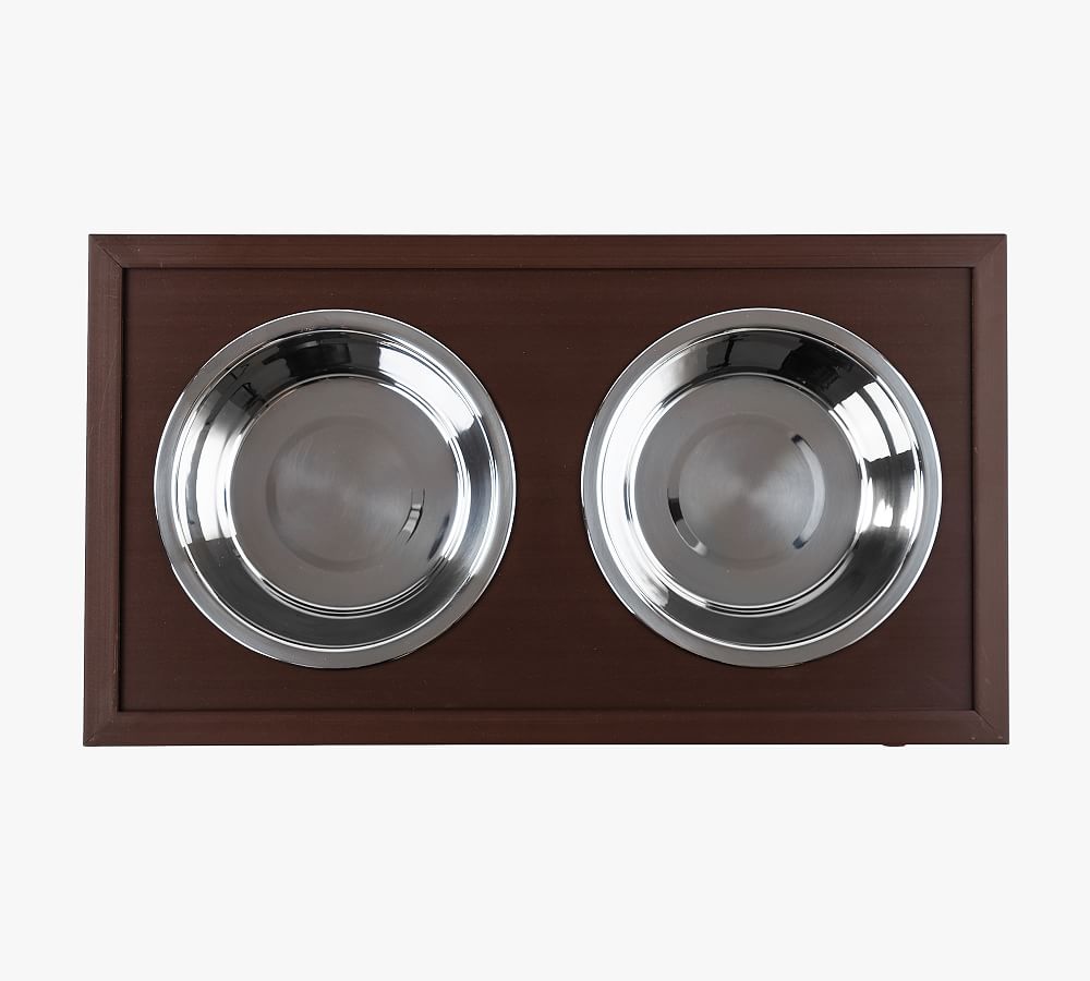 Ecoflex® Dual Pet Bowls with Sliding Food Storage | Pottery Barn