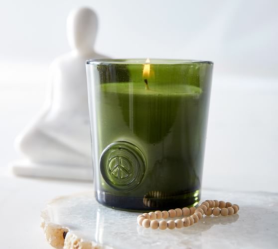 Tranquil Collection Scented Glass Candle – Chamomile & Santal | Pottery ...