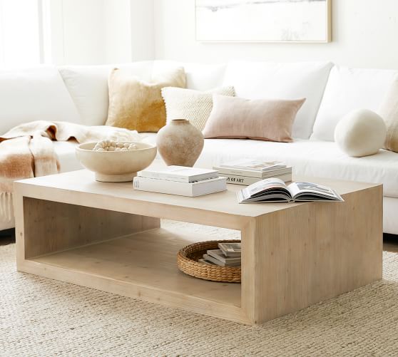 pottery barn leon coffee table