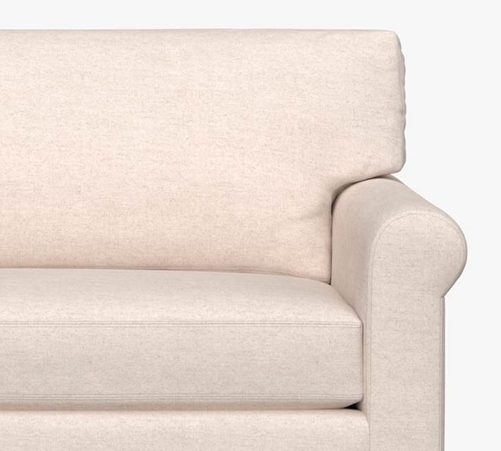 York Roll Arm Upholstered 3Piece Sectional with Bench Cushion