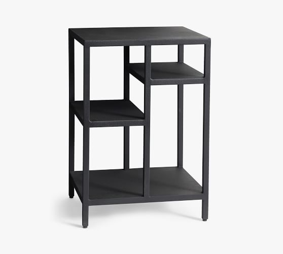 metal nightstand black