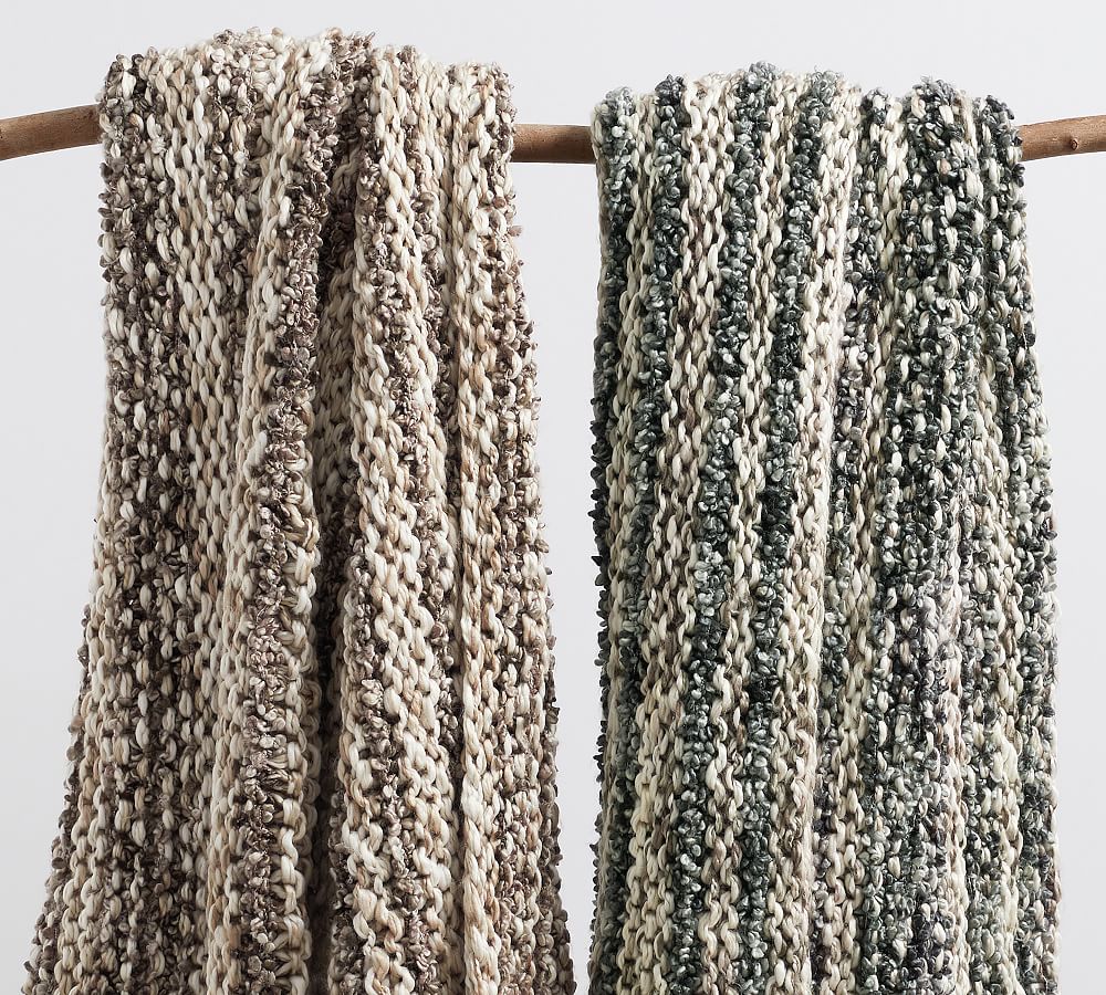 Kline Chunky Knit Throw Pottery Barn
