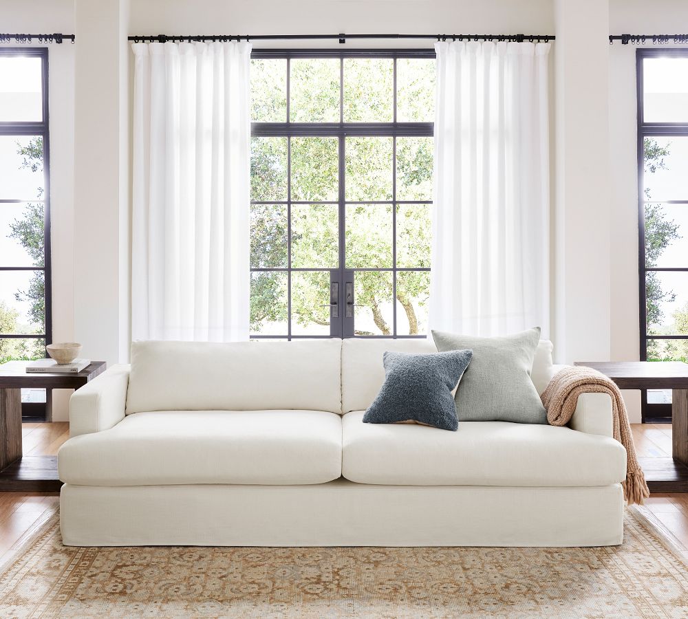 Serene Slipcovered Sofa Pottery Barn