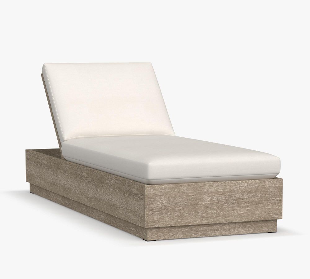 Indio FSC® Eucalyptus Modern Platform Single Chaise Pottery Barn